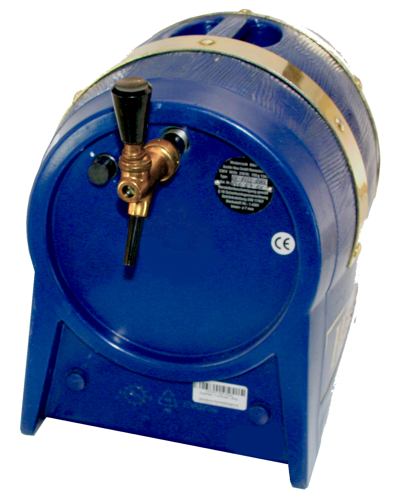 Zapffässchen, blau, "Herforder Pils" Durchlaufkühler